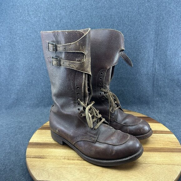 C.W.Horrell WW2 1944 Dated British Army Officer Double Buckled Boots Size 8 - Picture 2 of 16